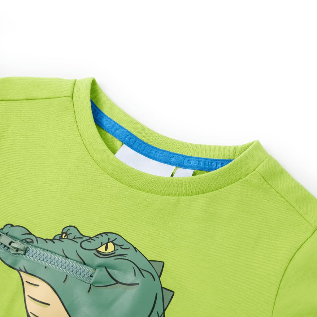VidaXL Kindershirt 128 limoengroen