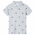 Vidaxl kinderpoloshirt  92 gemêleerd grijs