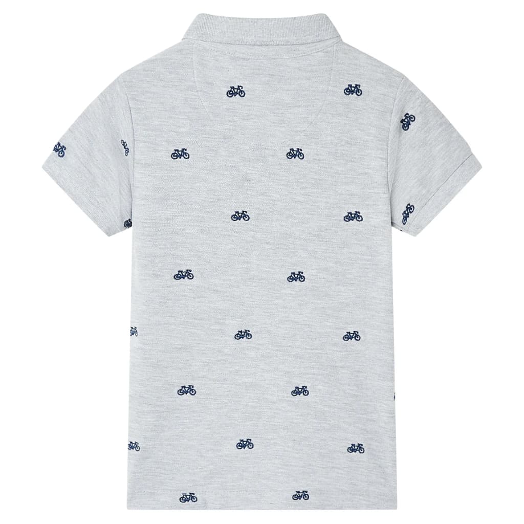 Vidaxl kinderpoloshirt  116 gemêleerd grijs