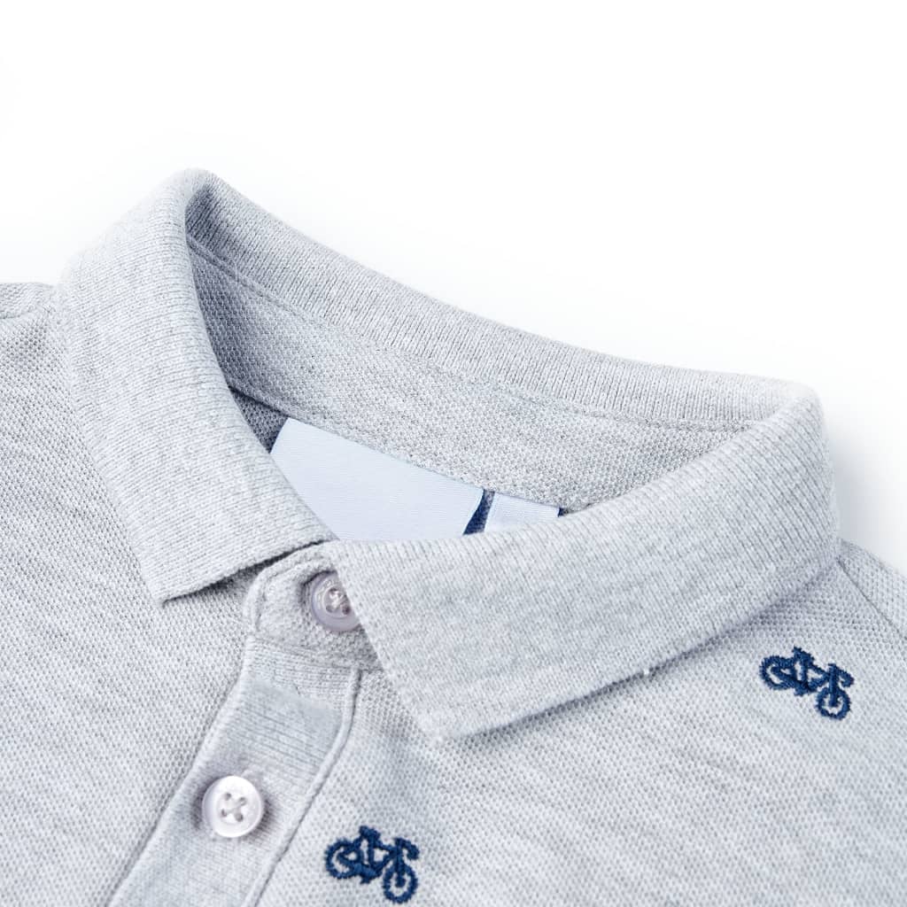 Vidaxl kinderpoloshirt  116 gemêleerd grijs