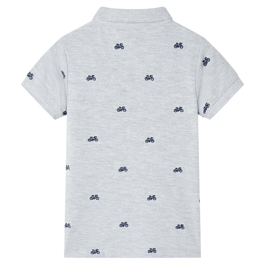 Vidaxl kinderpoloshirt  140 gemêleerd grijs