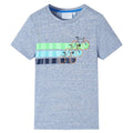 Vidaxl kindershirt met korte mouwen 116 gemêleerd blauw