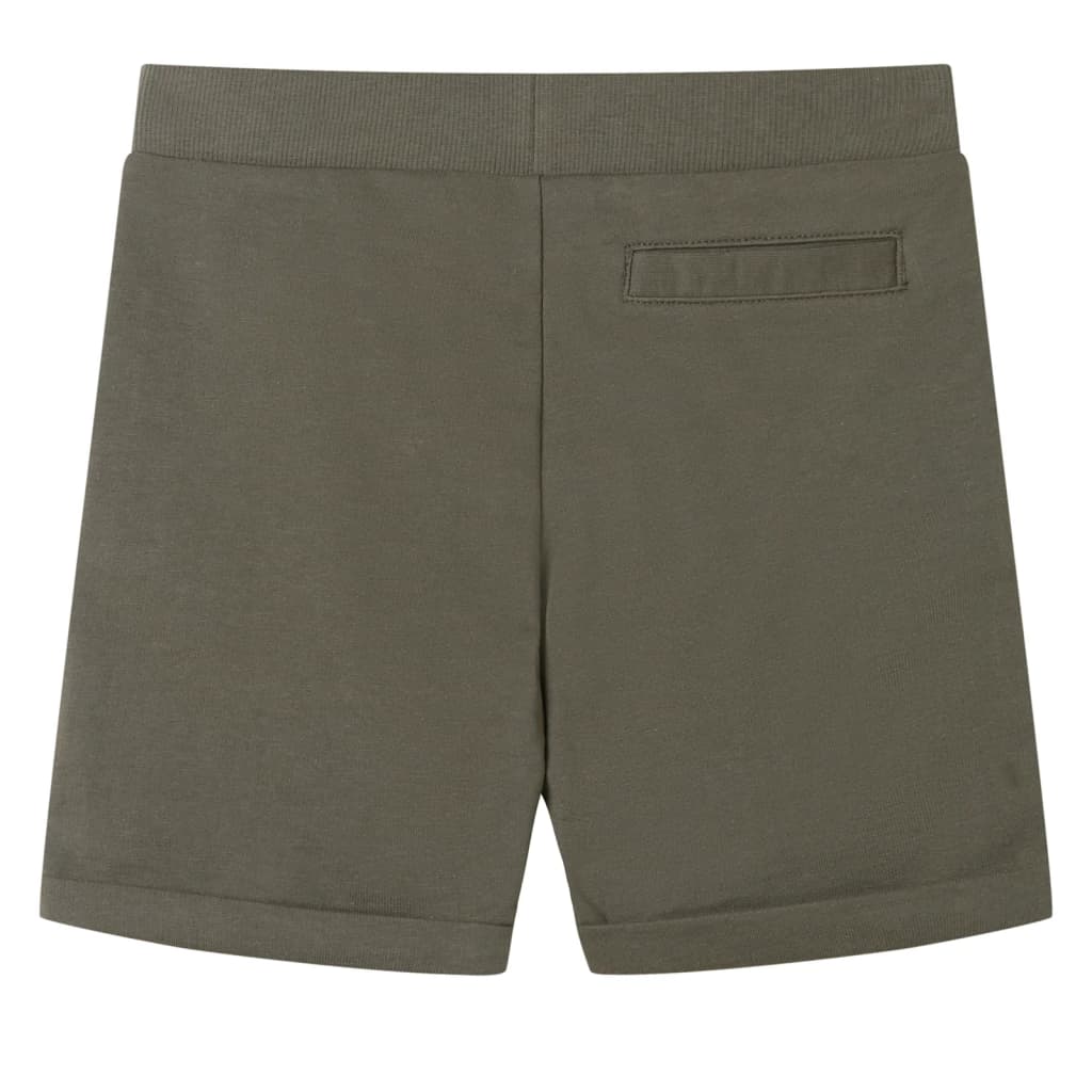 Vidaxl kindershorts met trekkoord 128 donkerkaki