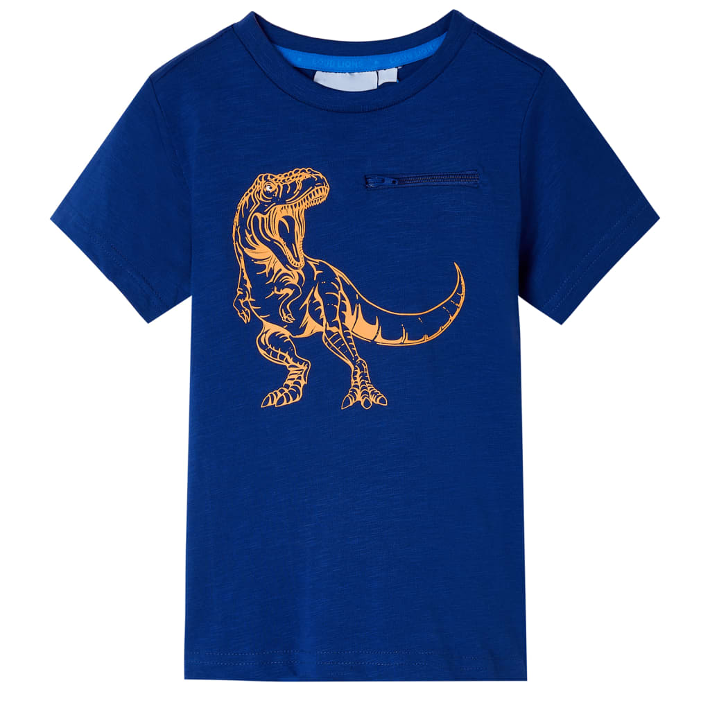 Vidaxl kindershirt met korte mouwen 128 donkerblauw