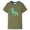 Vidaxl kindershirt 140 kakikleurig