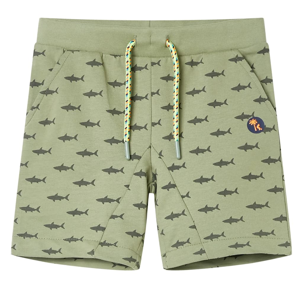 Vidaxl kindershorts met trekkoord 116 lichtkaki