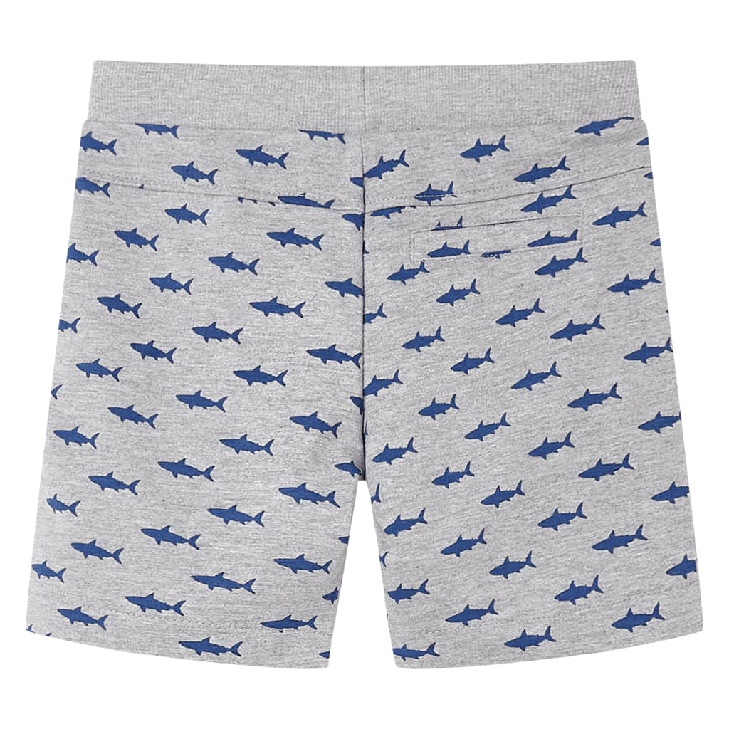 Vidaxl kindershorts met trekkoord 116 gemêleerd lichtgrijs