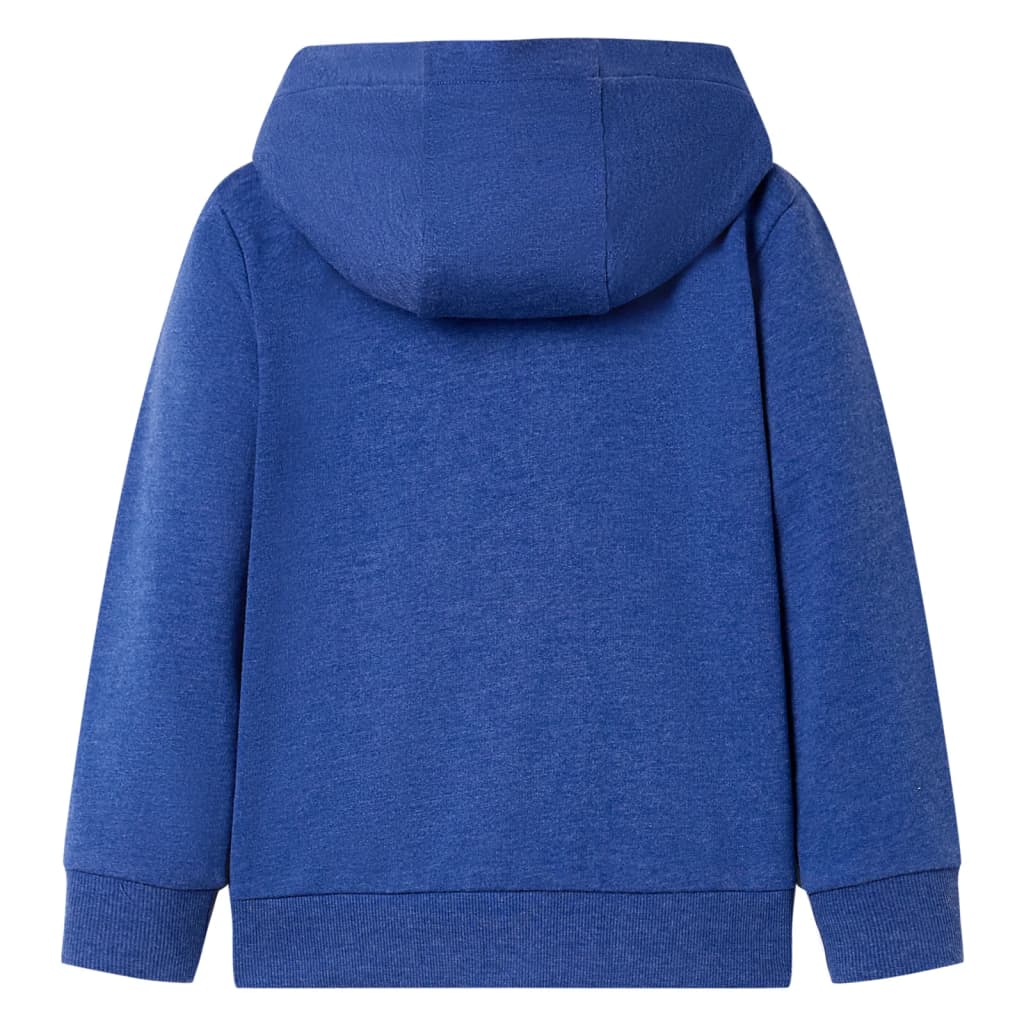 Vidaxl kindervest met capuchon en rits 92 gemêleerd donkerblauw