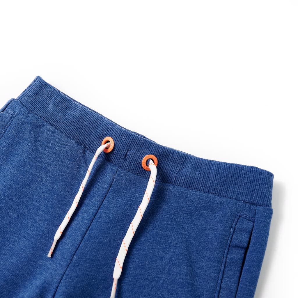 Vidaxl kindershorts met trekkoord 116 gemêleerd donkerblauw