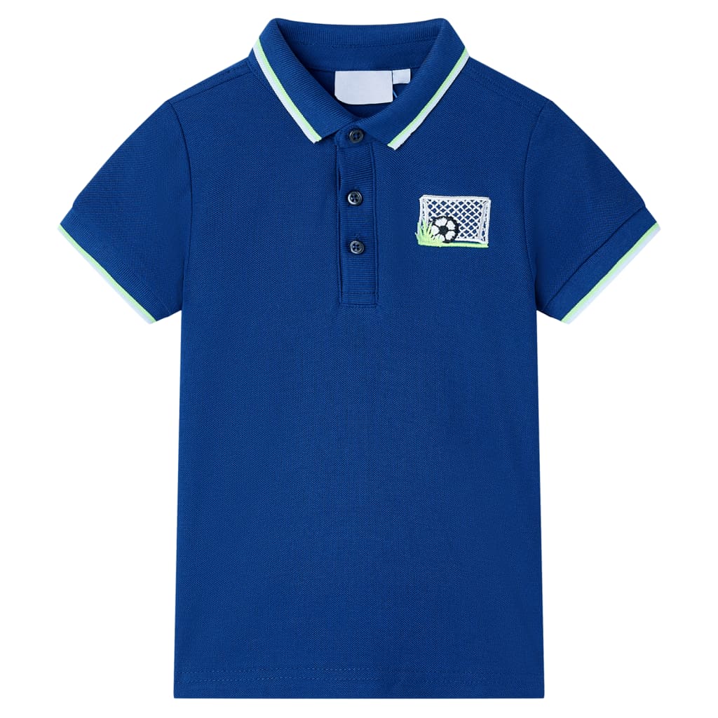 Vidaxl kinderpoloshirt 128 donkerblauw