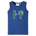 Vidaxl kindertopje 116 gemêleerd donkerblauw