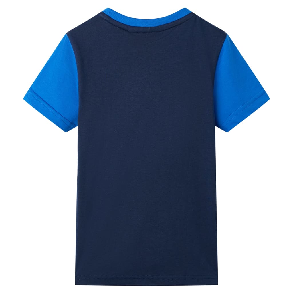 Vidaxl kindershirt 104 blauw en marineblauw