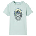 Vidaxl kindershirt met strepen 128 lichtmint