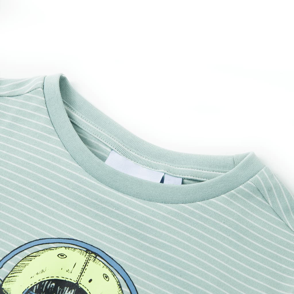 Vidaxl kindershirt met strepen 140 lichtmint