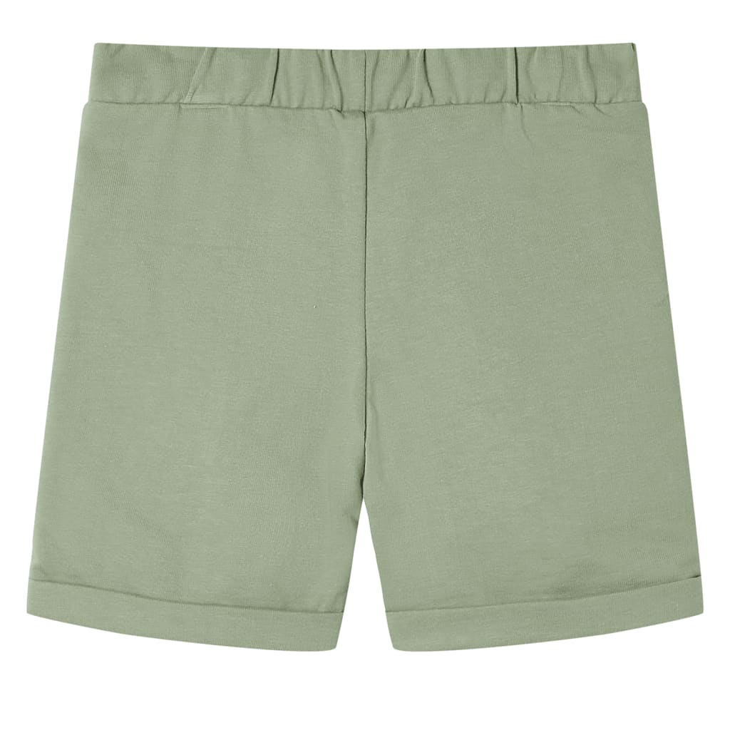 Vidaxl kindershorts met trekkoord 92 lichtkaki