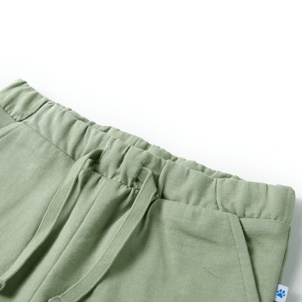 Vidaxl kindershorts met trekkoord 92 lichtkaki