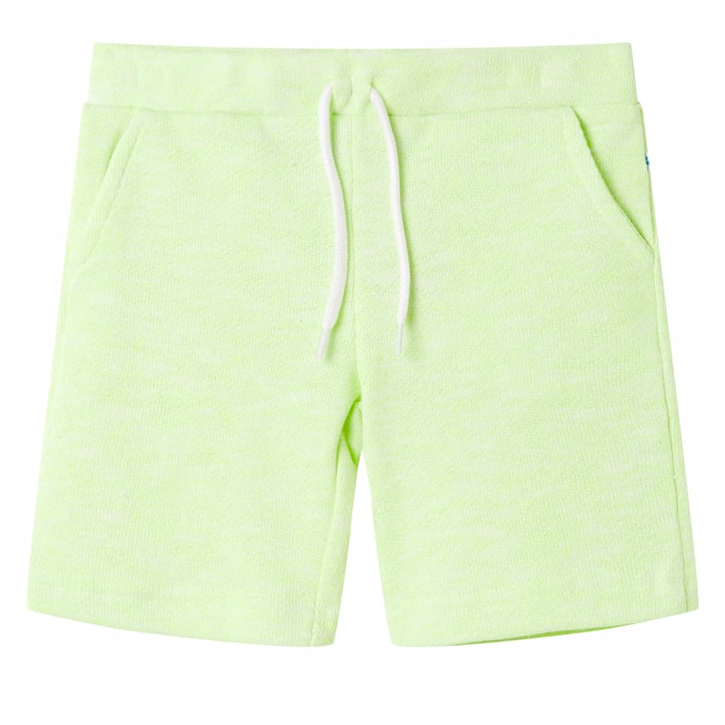 Vidaxl kindershorts met trekkoord 140 neongeel