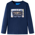 Vidaxl kindershirt met lange mouwen 104 gemêleerd marineblauw