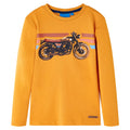 Vidaxl kindershirt met lange mouwen 92 okerkleurig
