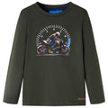 Vidaxl kindershirt met lange mouwen 104 kakikleurig