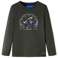 Vidaxl kindershirt met lange mouwen 116 kakikleurig
