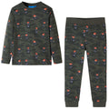 Vidaxl kinderpyjama met lange mouwen 92 kakikleurig