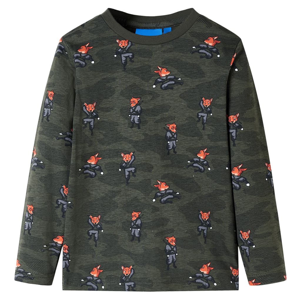 Vidaxl kinderpyjama met lange mouwen 116 kakikleurig