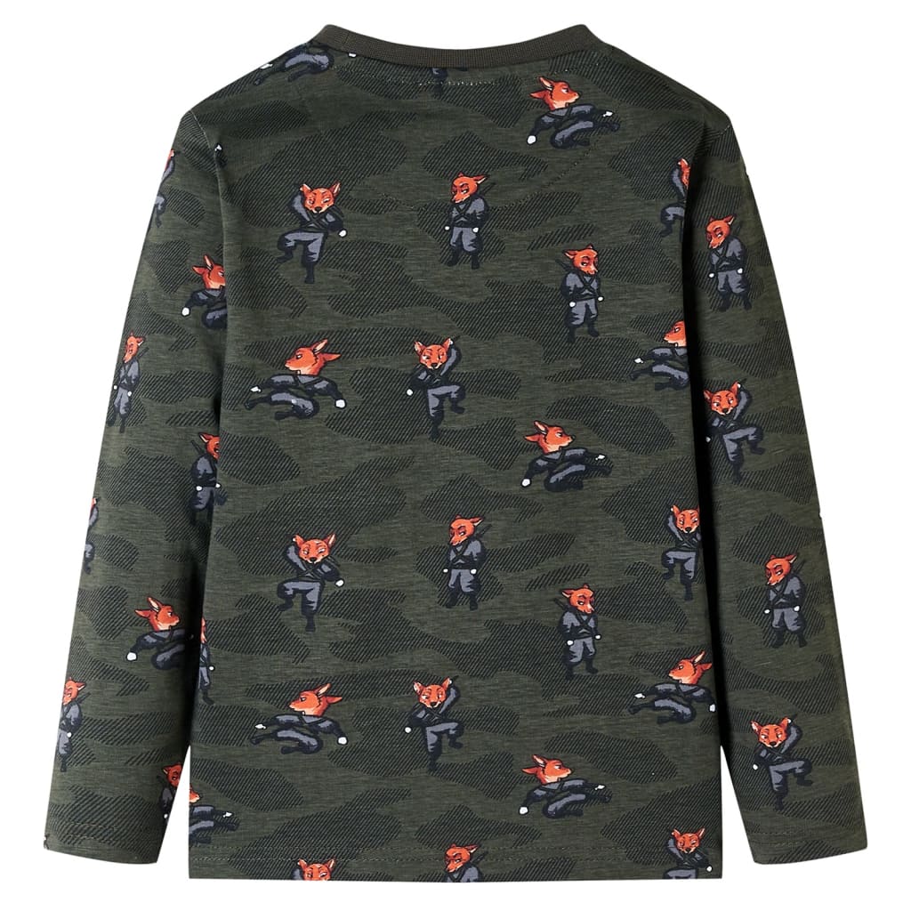 Vidaxl kinderpyjama met lange mouwen 116 kakikleurig