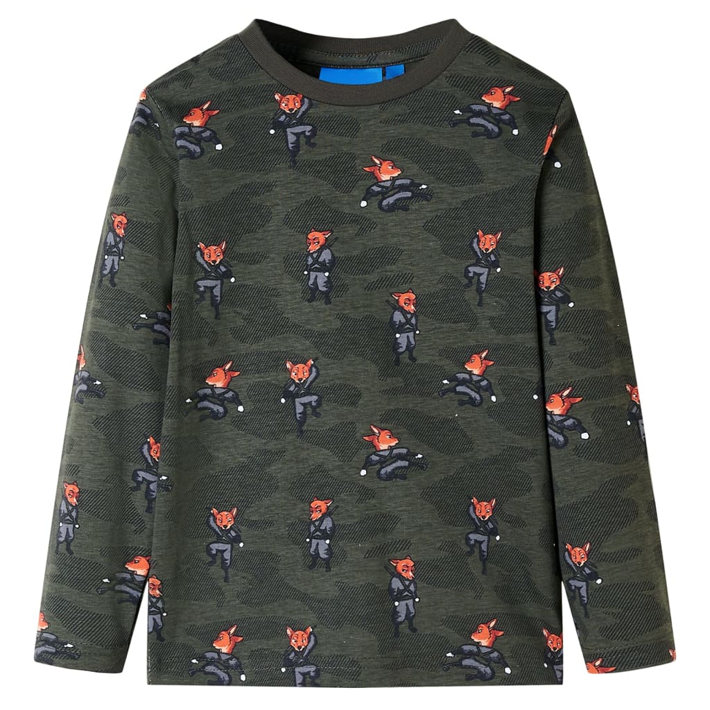 Vidaxl kinderpyjama met lange mouwen 140 kakikleurig