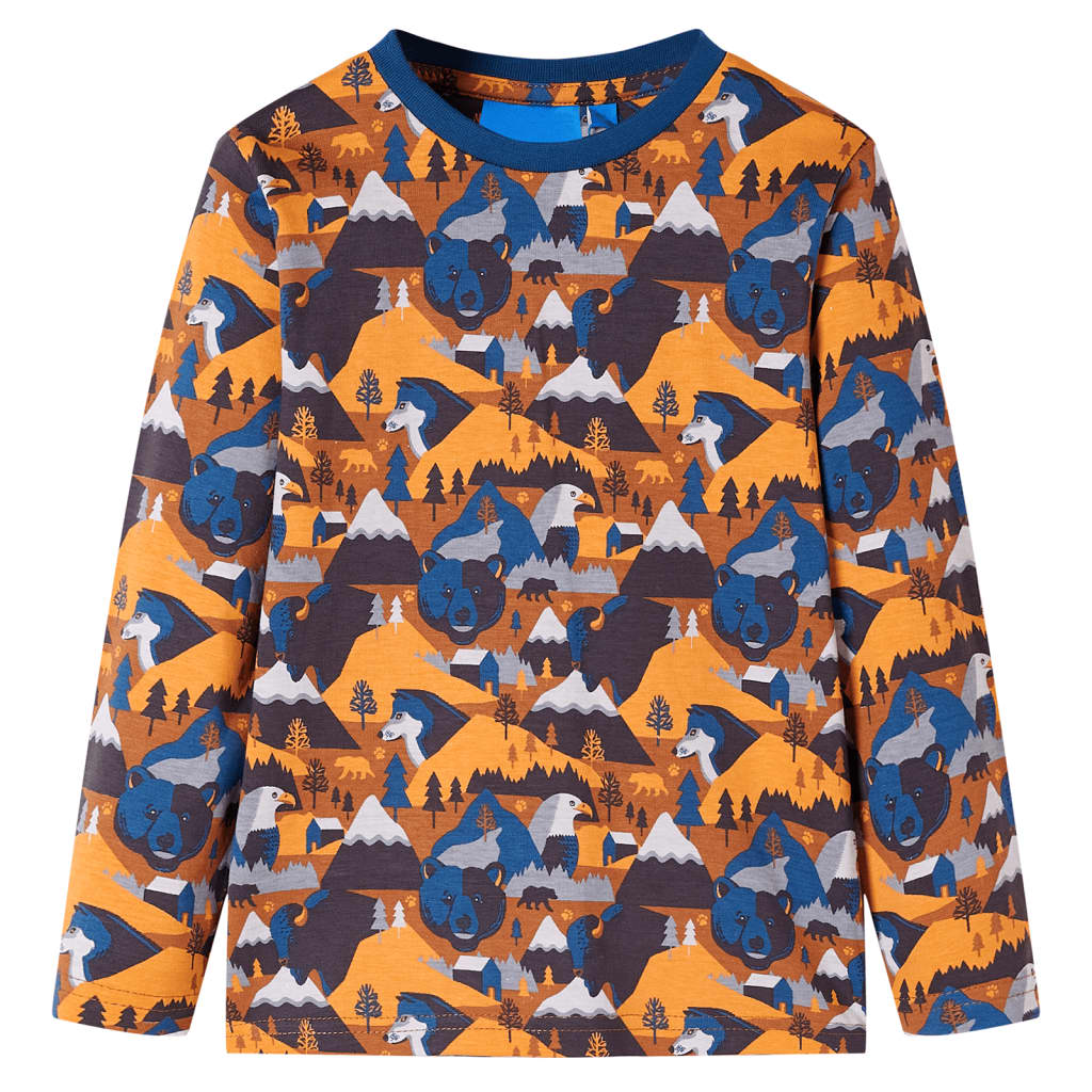 Vidaxl kinderpyjama met lange mouwen 104 cognackleurig