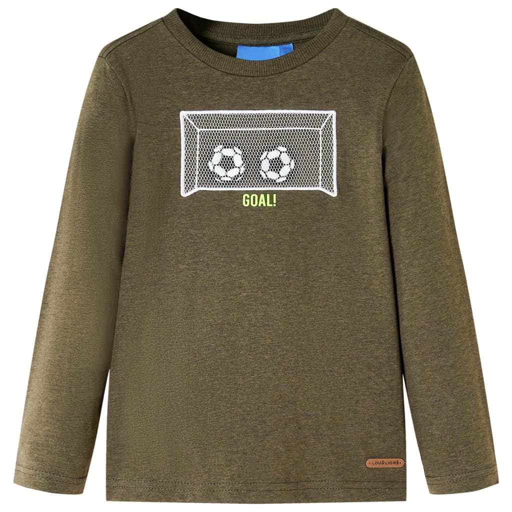 Vidaxl kindershirt met lange mouwen 104 gemêleerd kakikleur