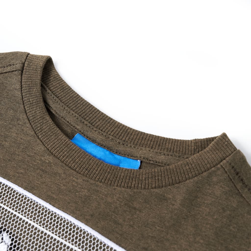 Vidaxl kindershirt met lange mouwen 116 gemêleerd kakikleur