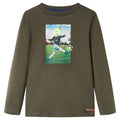 Vidaxl kindershirt met lange mouwen 128 kakikleurig