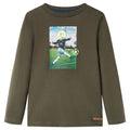 Vidaxl kindershirt met lange mouwen 140 kakikleurig