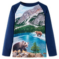 Vidaxl kindershirt met lange mouwen 104 marineblauw