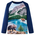 Vidaxl kindershirt met lange mouwen 116 marineblauw