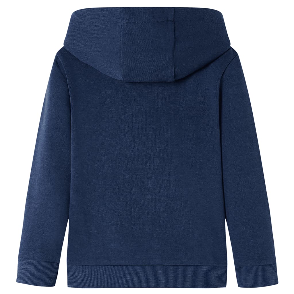 Vidaxl kindertrui met capuchon 104 gemêleerd marineblauw en oranje
