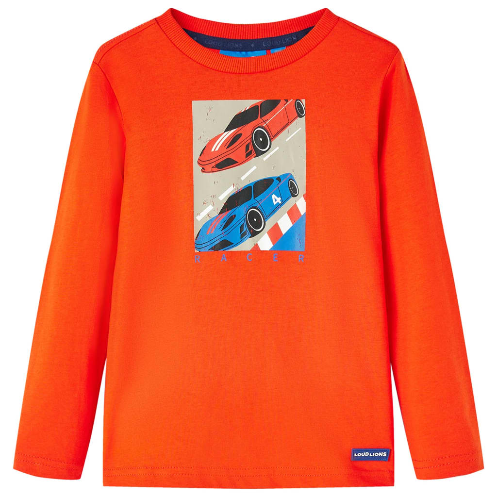 Vidaxl kindershirt met lange mouwen 116 felroranje