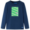 Vidaxl kindershirt met lange mouwen 116 marineblauw
