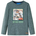 Vidaxl kindershirt met lange mouwen 116 gemêleerd donkergroen