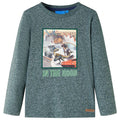 Vidaxl kindershirt met lange mouwen 140 gemêleerd donkergroen