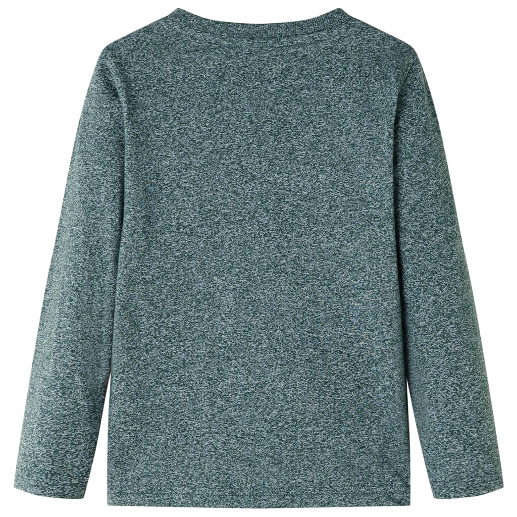Vidaxl kindershirt met lange mouwen 140 gemêleerd donkergroen