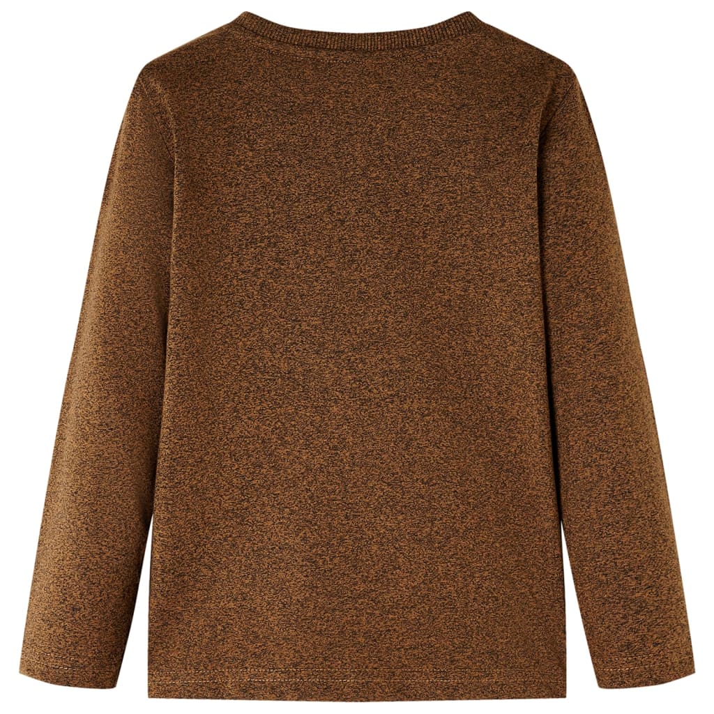 Vidaxl kindershirt met lange mouwen 104 gemêleerd cognackleur