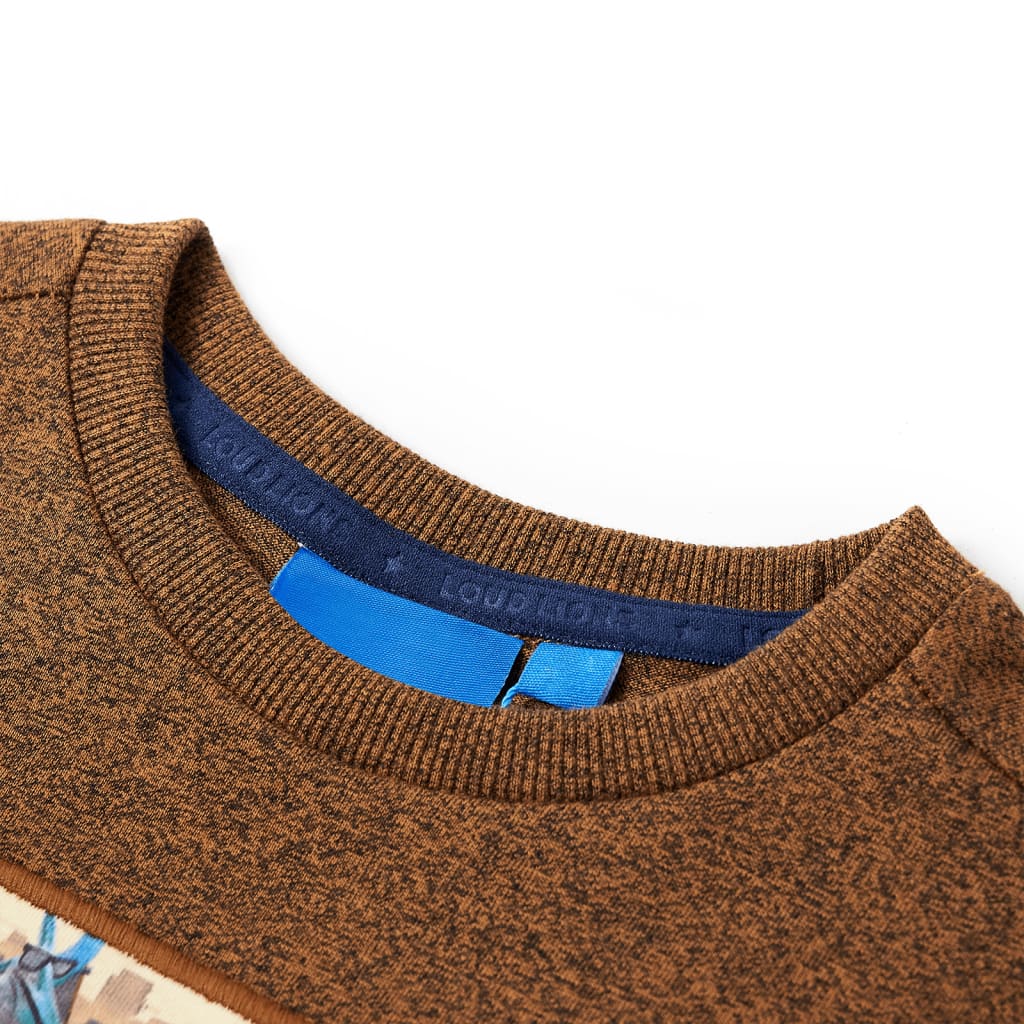 Vidaxl kindershirt met lange mouwen 104 gemêleerd cognackleur