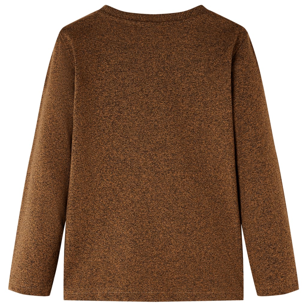 Vidaxl kindershirt met lange mouwen 116 gemêleerd cognackleur
