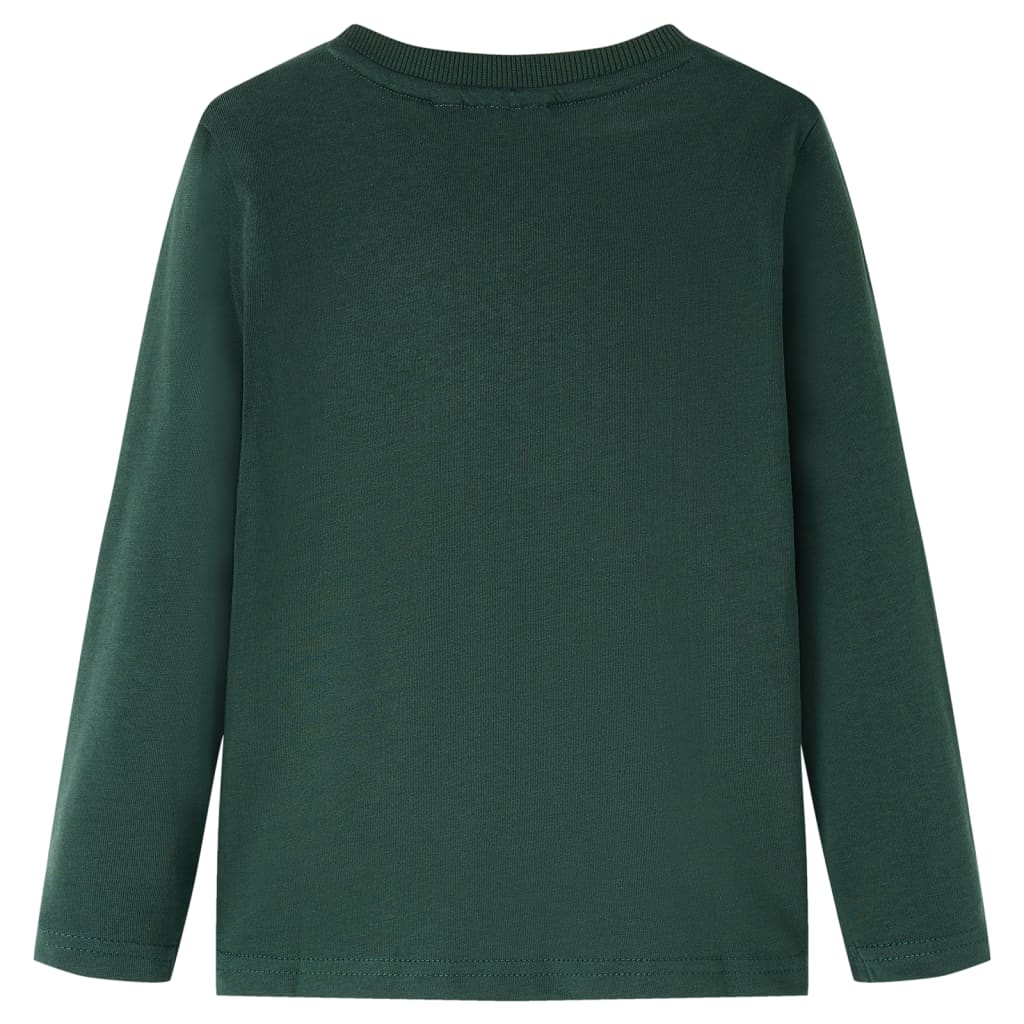 Vidaxl kindershirt met lange mouwen 116 donkergroen