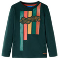 Vidaxl kindershirt met lange mouwen 104 donkergroen