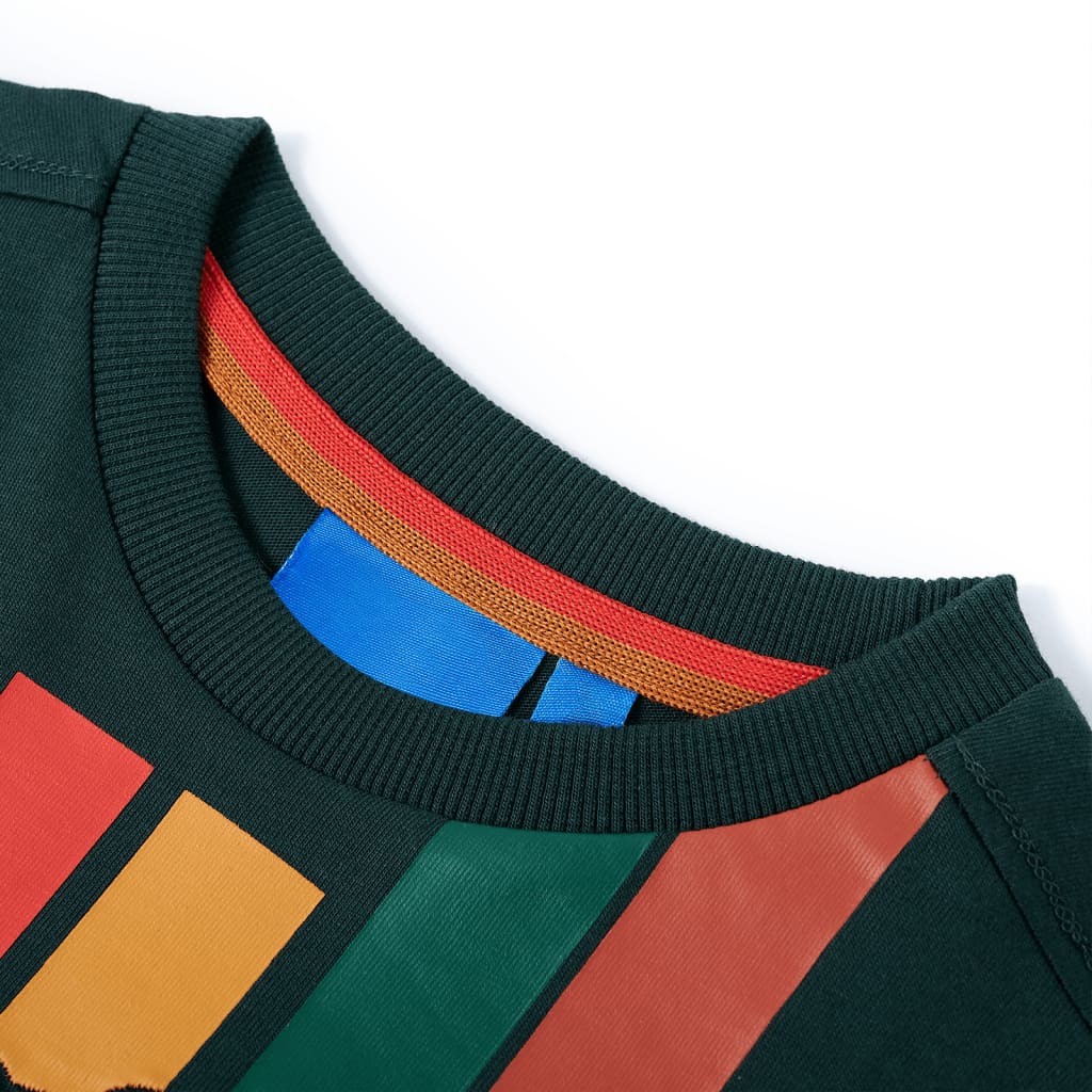 Vidaxl kindershirt met lange mouwen 104 donkergroen