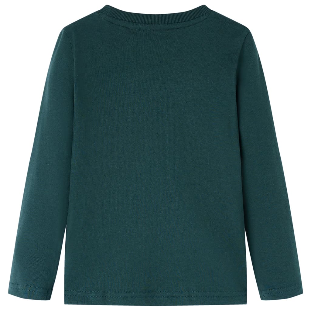 Vidaxl kindershirt met lange mouwen 104 donkergroen