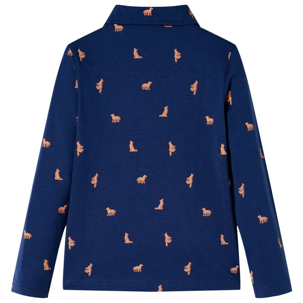 Vidaxl kindershirt 104 marineblauw